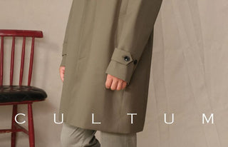 [CULTUM] Wool Blend Waterproof Mac Coat