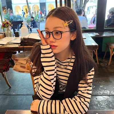 Basic striped long-sleeved T-shirt