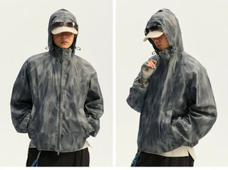 [Monterest] Water-Resistant Camo Print Hooded Jacket