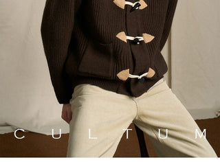 [CULTUM] Merino Wool Ivy Style Toggle Cardigan