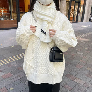 Rib-knit scarf