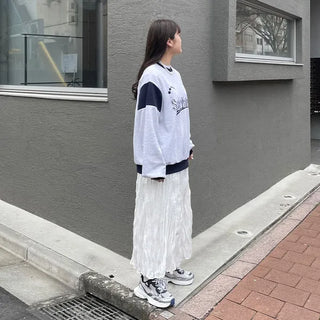 Wrinkle long skirt