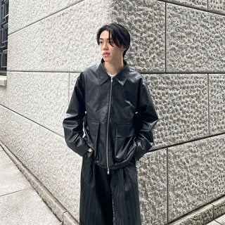 (Unisex) String Leather Jacket