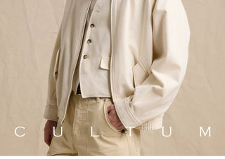 [CULTUM] Lyocell Denim Harrington Jacket