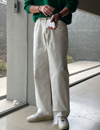 Envy White Wide Denim Pants (no.2305)