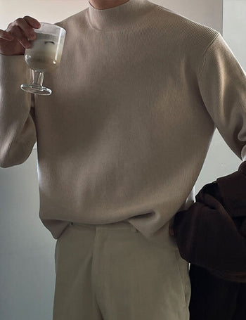 12G Heavy Half-Neck Knit (washable fabric)