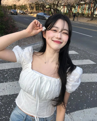 Punched Ribbon Blouse