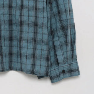 Cotton check long-sleeved shirt