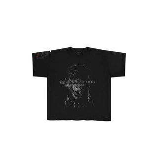 [MASONPRINCE] Coated Dog Print Boxy Tee