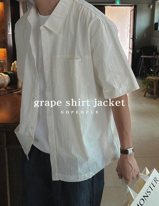 [Special Feature] Grape Short Sleeve Shacket (5 colors)