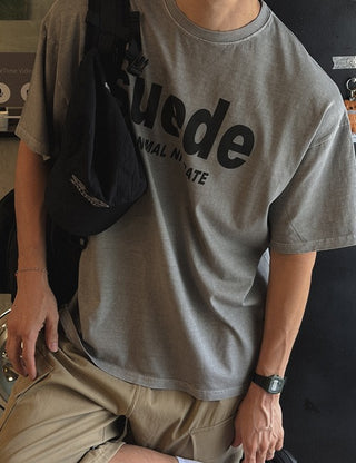 Suede Pigment Short Sleeve T-shirt (3 colors)