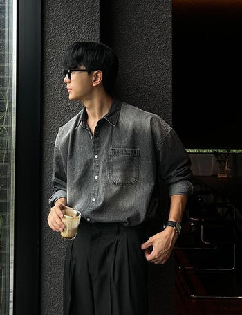 Boston Oversized Denim Shirt (2 colors)