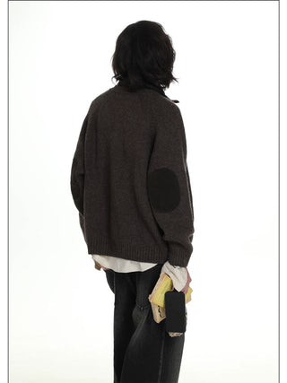 MASONPRINCE Herringbone Round-Neck Wool Cardigan