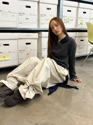 [NeverSeez] Pleated Wide-Leg Pants