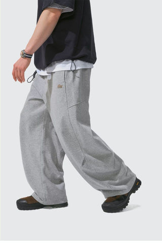 [Monterest] Logo Embroidered Wide Leg Sweatpants