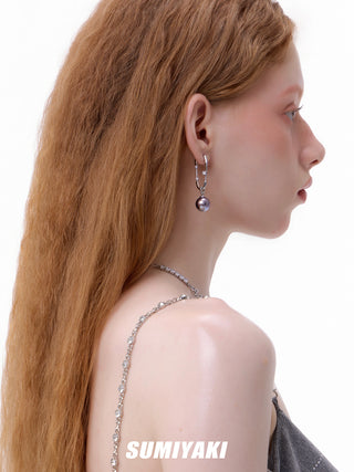 black pearl earrings