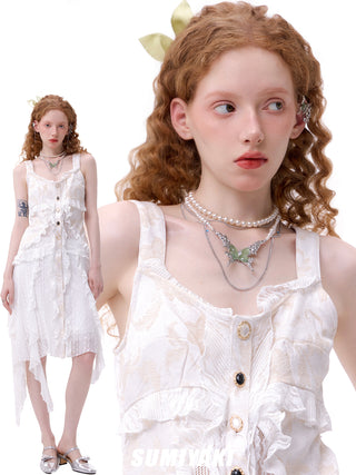 mint butterfly necklace
