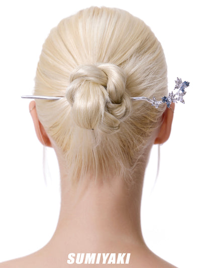 blue butterfly hairpin