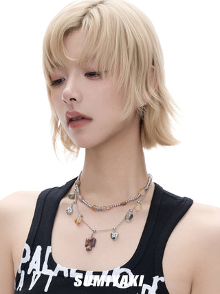 yellow crystal necklace