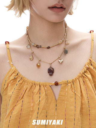 yellow crystal necklace