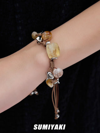 yellow crystal necklace
