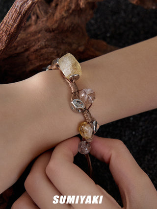 yellow crystal necklace