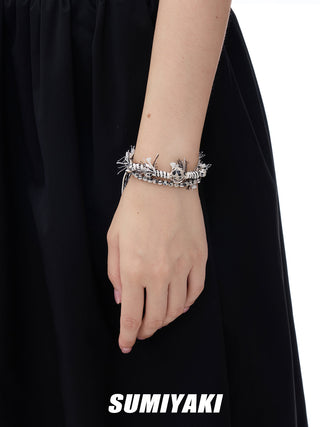spotted stone bracelet