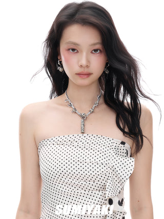 spotted stone necklace