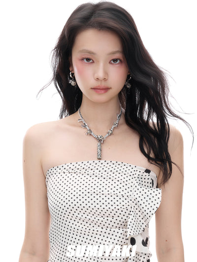spotted stone necklace