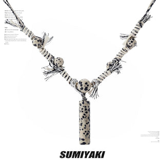 spotted stone necklace