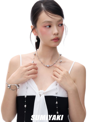 silver pearl necklace
