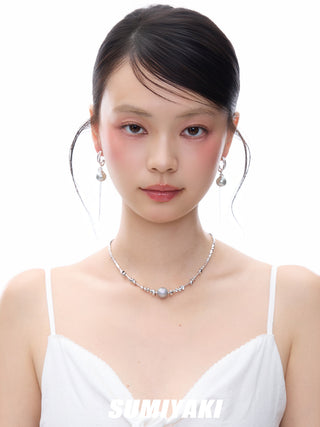 silver pearl necklace