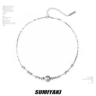 silver pearl necklace