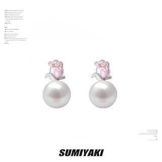 rose pearl earrings