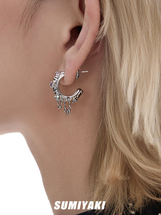 punk rivet earrings