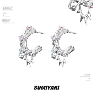 punk rivet earrings