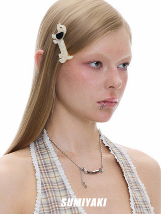 dog heart hairpin