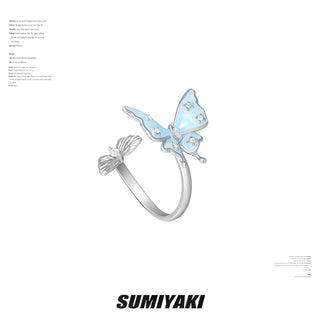 blue butterfly ring