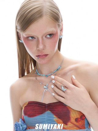 blue butterfly necklace