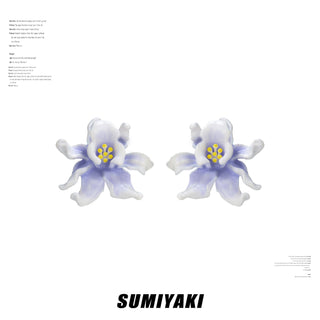 purple flower earrings