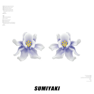 purple flower earrings