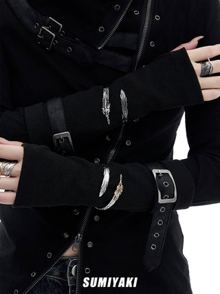 punk feather bracelet