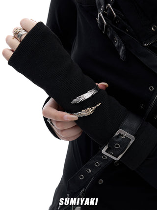 punk feather bracelet