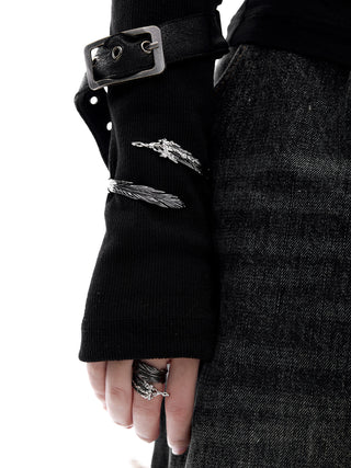 punk feather bracelet