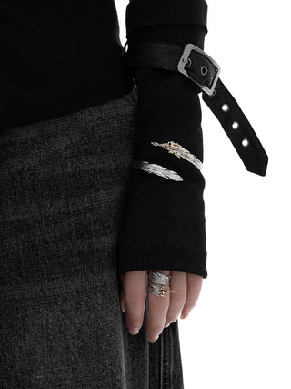 punk feather bracelet