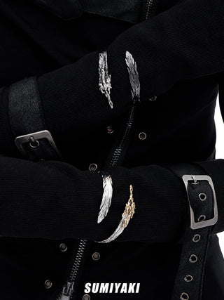 punk feather bracelet