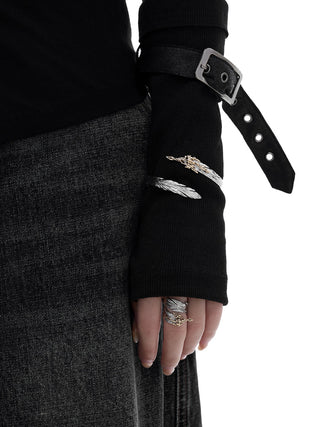 punk feather bracelet