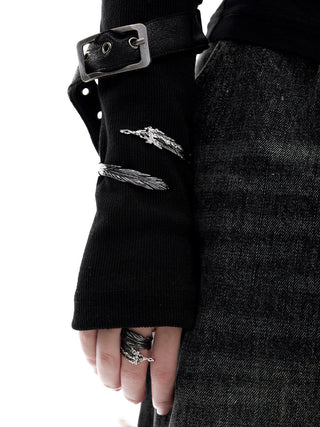 punk feather bracelet