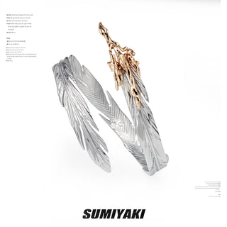 punk feather bracelet