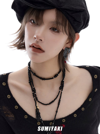 dark punk earrings